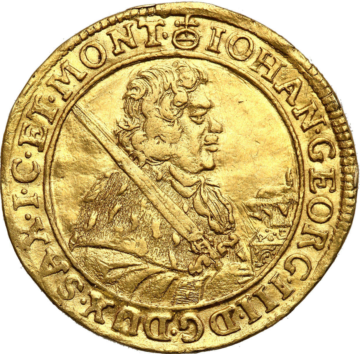 Niemcy, Saksonia. Johann Georg III (1680-1691). Dukat 1687, Drezno - RZADKI